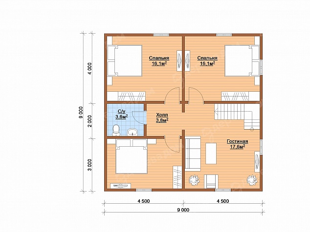 Каркасный дом 12х9 «Буран 128»