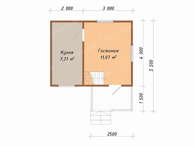 Каркасный дом 5х4 «Тайга 130»